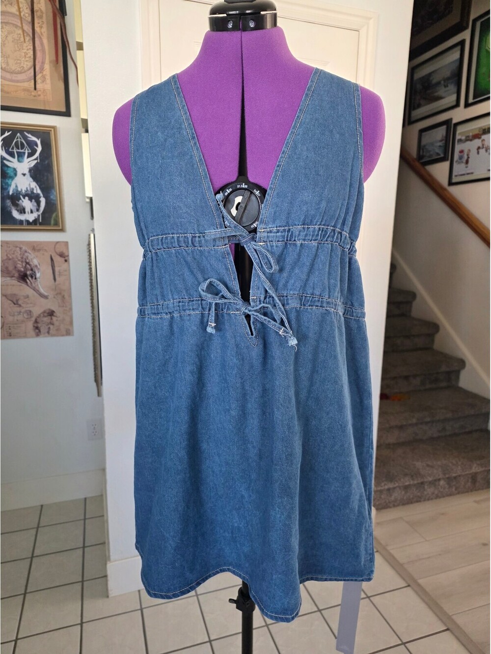 NWT Misguided denim mini dress size xs